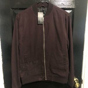 Cotton bomber in burgundy